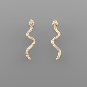 CZ Snake Earrings